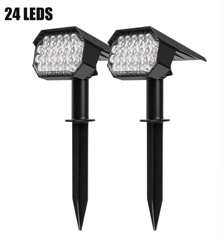 50000시간 근무 시간 24 LED 태양광 스포트라이트 경로 외관 풍경