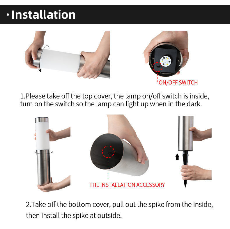 IP66 방수 태양광 LED 잔디 램프