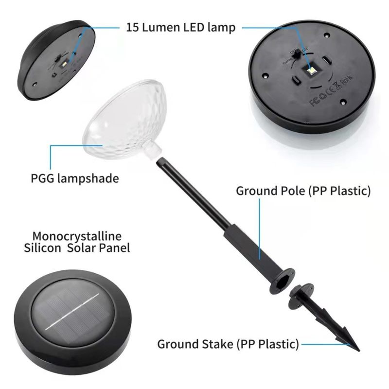 태양 G 야외 LED 정원 빌라 풍경 조명 및 85lm 램프 빛 흐름