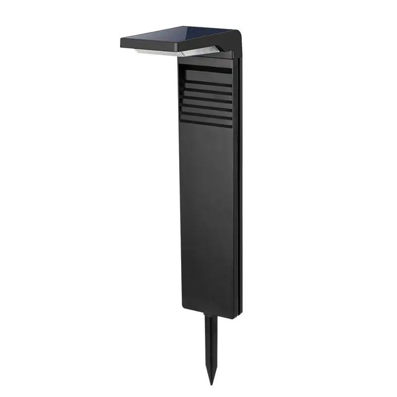 태양광 LED 길거리 조명 램프 L 모양 검은 태양 경로 조명 정원 장식