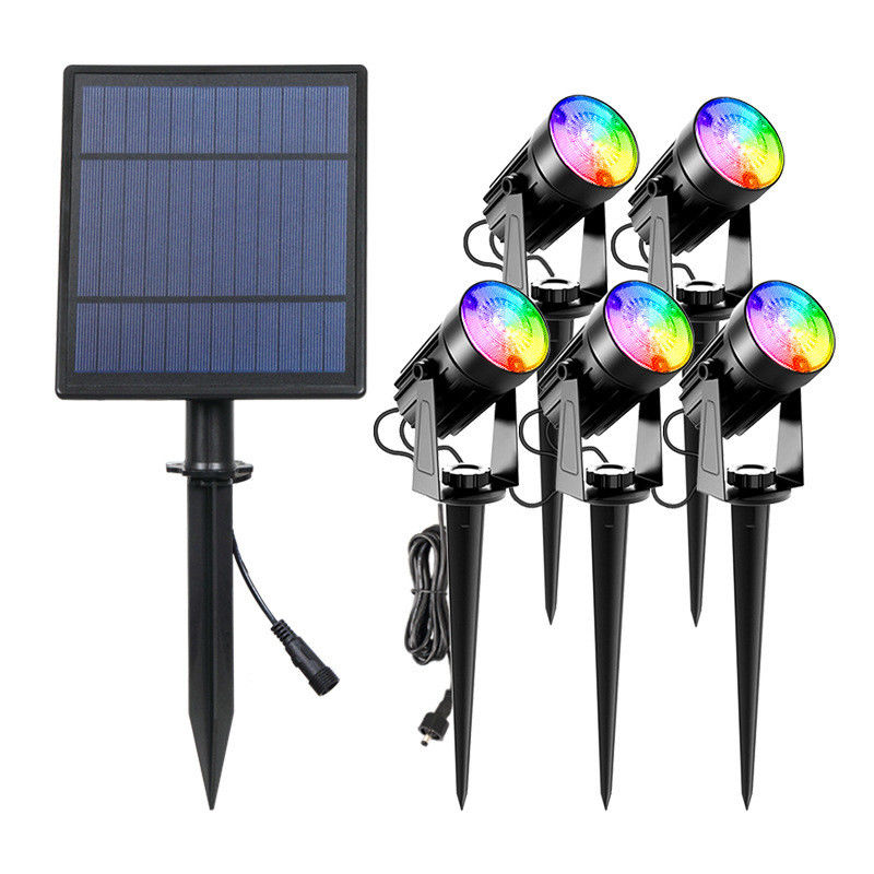 6000K 일광 경고 2 모드 태양 에너지 LED 램프 4 in 1 야외 LED 태양 스포트라이트