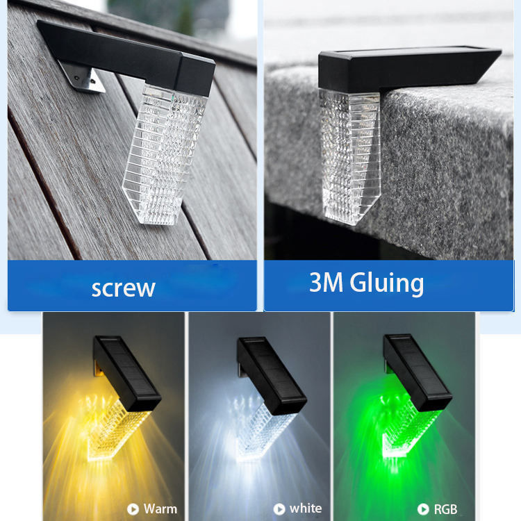 야외 정원 잔디 계단 벽 스콘스 LED 태양 장식등 IP65 방수