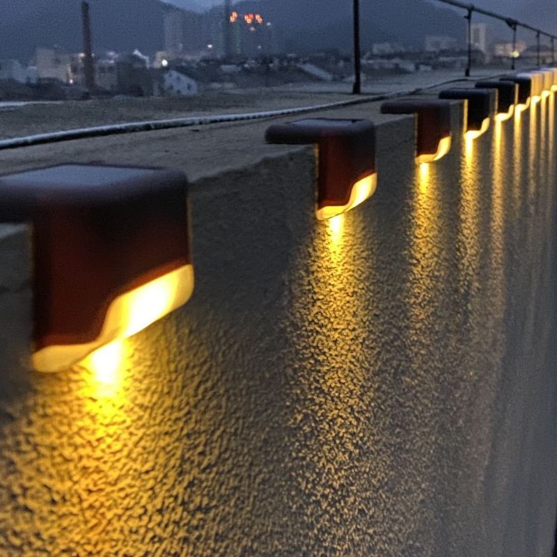 1.2V 입력 전압 야외 LED 태양 에너지 정원 벽 조명을위한 계단 계단 램프