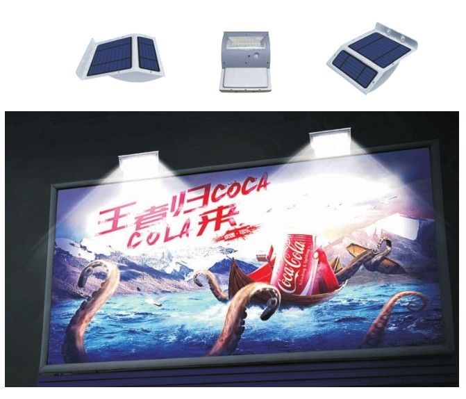 스테인레스 스틸 벽에 장착 된 외관 광고 시장에 대한 태양 전력 LED 조명