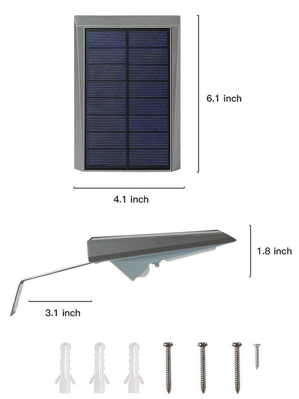 태양광 전력 공급 고 뤼멘 LED 현대 모션 센서 외관 정원 벽 조명