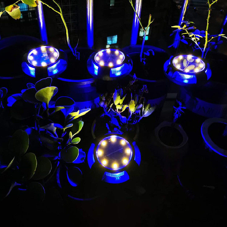 풍경 경로 Patio 방수 LED 야외 정원용 태양광 디스크 조명