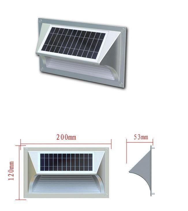 50000 시간 작업 시간 따뜻한 흰색 LED 태양계 계단 벽등