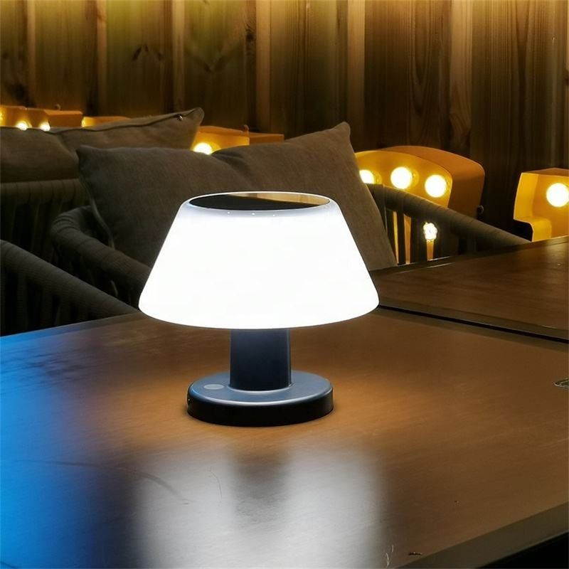 LED 태양광 책상 램프 테이블 라이트 흰색 야간 조명 IP55 정원 뜰 태양광 테이블 램프