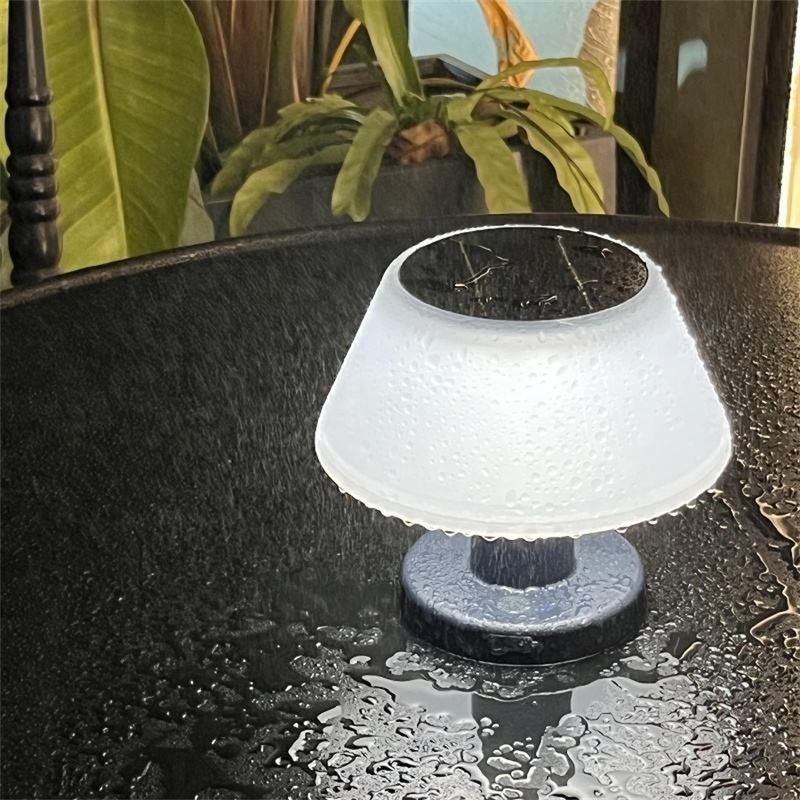 LED 태양광 책상 램프 테이블 라이트 흰색 야간 조명 IP55 정원 뜰 태양광 테이블 램프