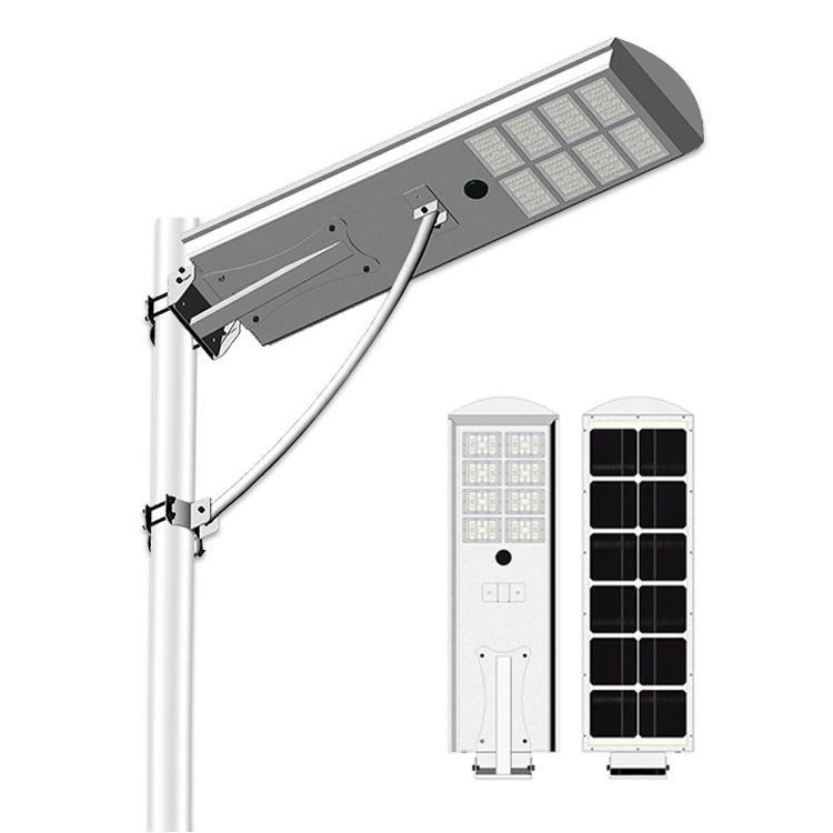 ROAD 하이 뤼멘 50W 60W 80W 100W 야외 통합 모든 하나의 LED 태양광 거리 라이트