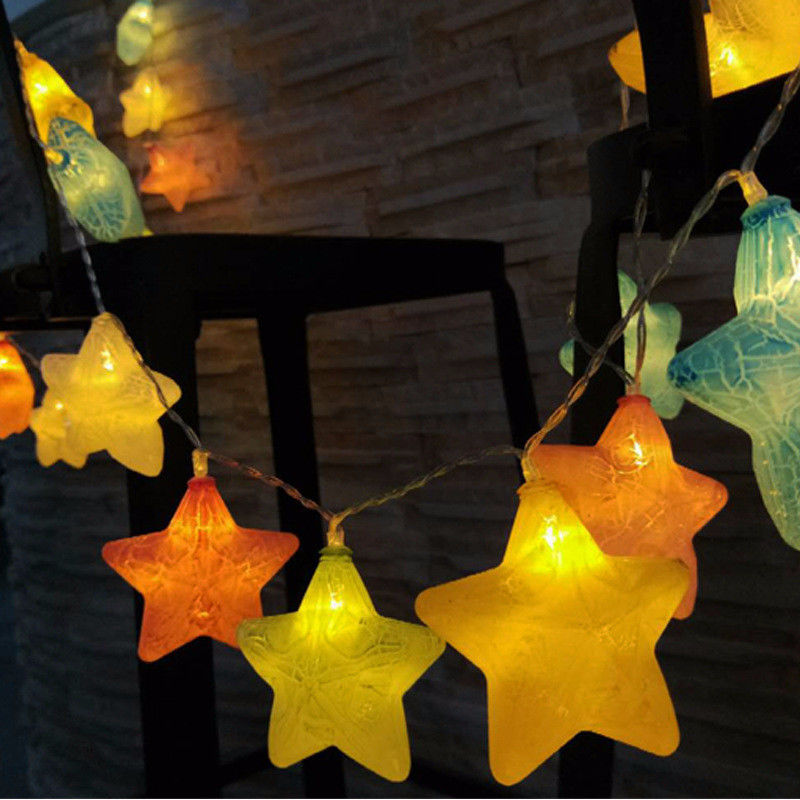 10 LED 크랙 스타 요정 줄 빛 크리스마스 파티 결혼식 휴일 장식