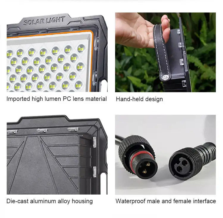 100W 200W 300W 400W 태양광 홍수 조명
