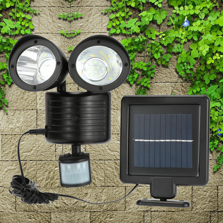 50000 시간 수명 22LED 인체 센서 외관 경로용 태양 안전 조명