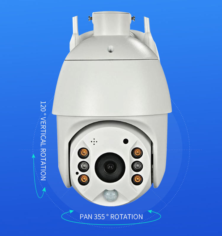 WiFi/4G 네트워크 공급 모드 외관 조명을 위한 CCTV 카메라와 함께 태양광 홍수 조명
