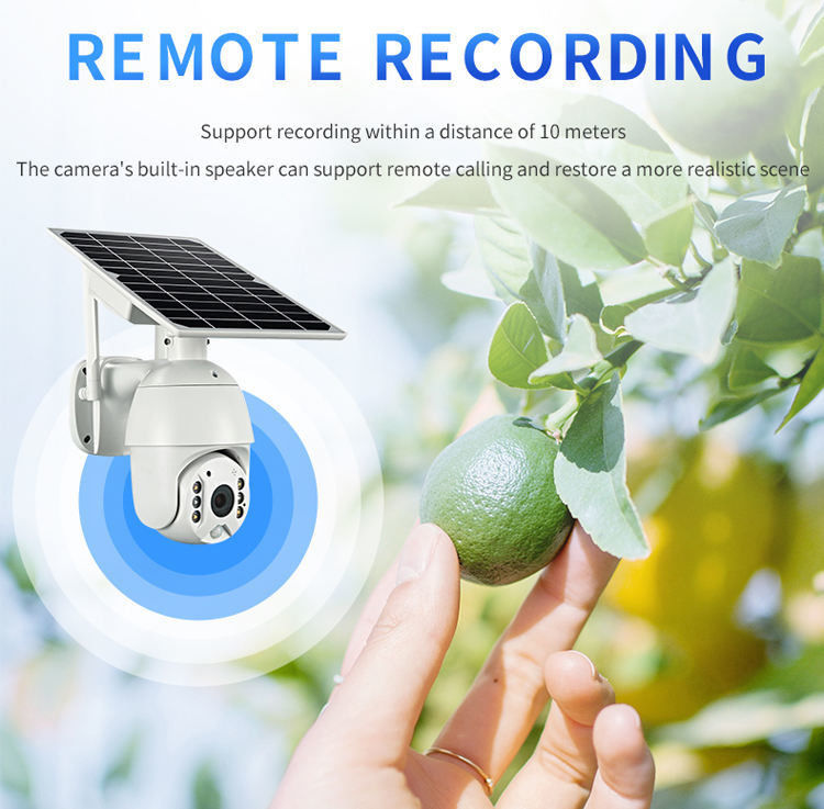 WiFi/4G 네트워크 공급 모드 외관 조명을 위한 CCTV 카메라와 함께 태양광 홍수 조명