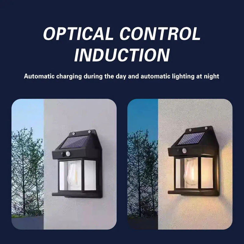 태양 전지 패널 빛 운동 센서와 함께 외관 태양 LED 램프 벽 조명 IP65 방수