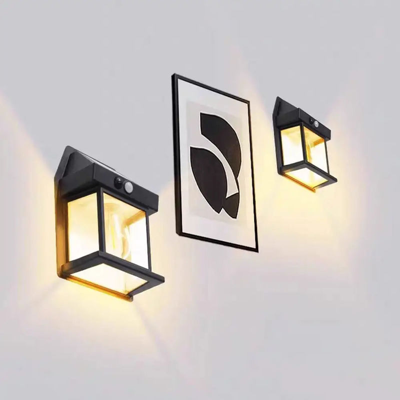 태양 전지 패널 빛 운동 센서와 함께 외관 태양 LED 램프 벽 조명 IP65 방수