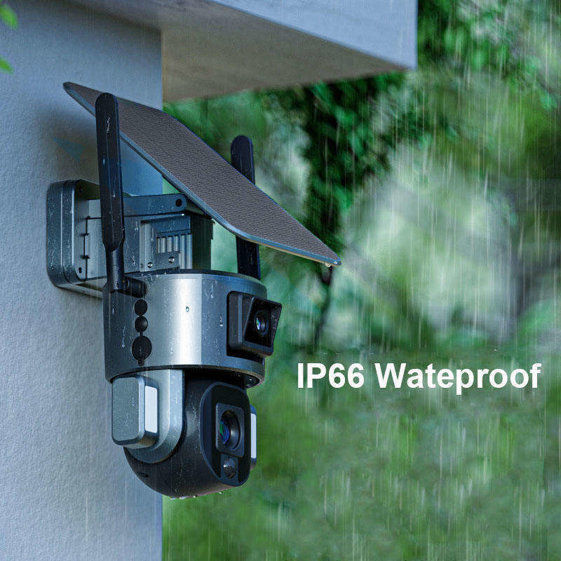 10x 줌 4.0MP 와이파이 돔 CCTV 네트워크 이프시 태양 전지 백업 감시 카메라 4g