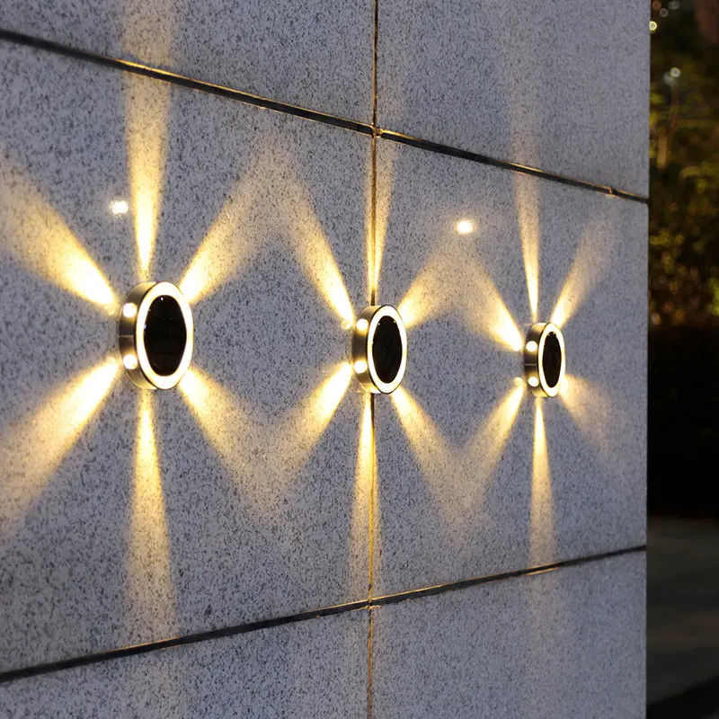 야외 태양계 계단 계단 디크 조명 90lm / w 효율 LED 원형 지상 조명