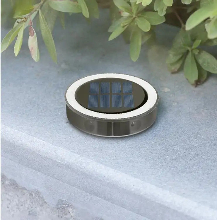 야외 태양계 계단 계단 디크 조명 90lm / w 효율 LED 원형 지상 조명