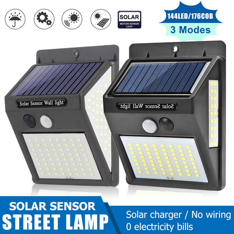 태양 전력 48 Cob LED 모션 센서 보안 벽등