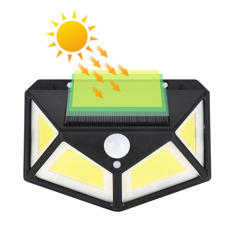 태양 전력 48 Cob LED 모션 센서 보안 벽등