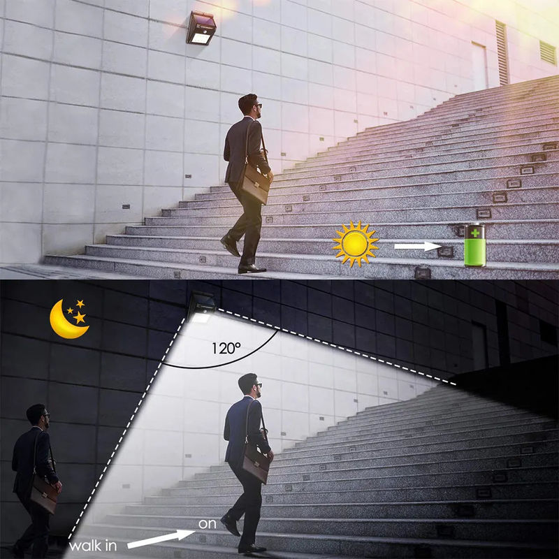 방수 20 LED 태양광 벽 조명 운동 센서와 5000K 색 온도