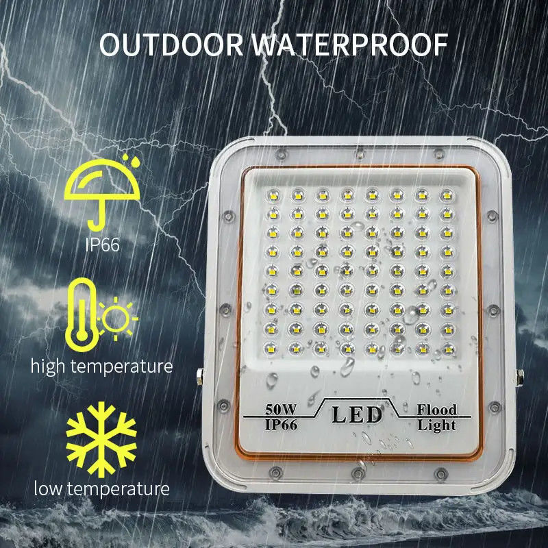 야외 방수 회색 홍수등 30w 50w 100w 200w LED 홍수등 경기장용